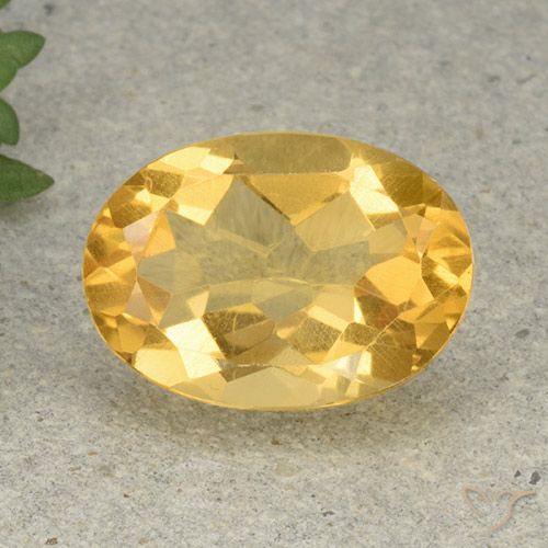 5.20ct 天然 明るいゴールド シトリン, 楕円形, VVS-VS