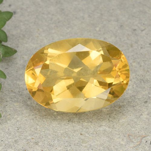 5.55ct 天然 ゴールドオレンジ シトリン, 楕円形, VS