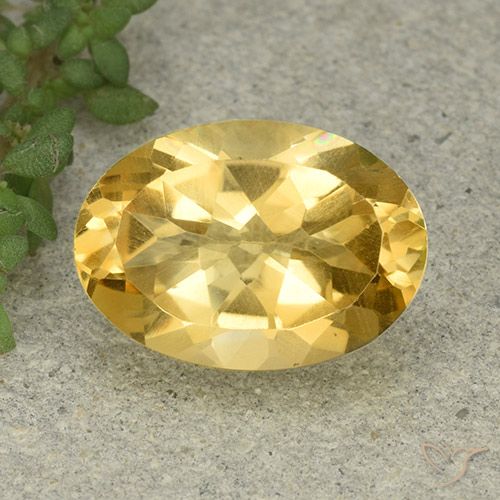 5.41ct 天然 ゴールドオレンジ シトリン, 楕円形, VVS-VS