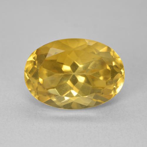 6.48ct 天然 ミディアムゴールデン シトリン, 楕円形, VVS-VS