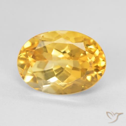 6.40ct 天然 ゴールドオレンジ シトリン, 楕円形, VVS-VS