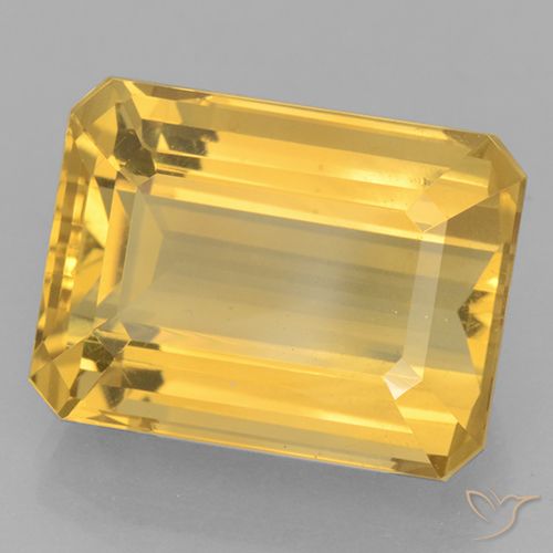 13.26 カラットのイエロー シトリン、16.1 x 12.1 mm 八角形カット、ブラジル産, Photo A
