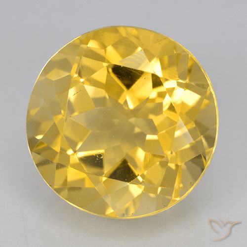 6.20ct 天然 ゴールド シトリン, ラウンド, VVS