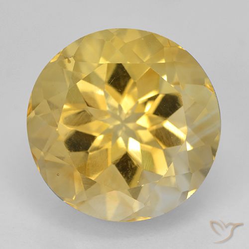 5.93ct 天然 ゴールド シトリン, ラウンド, VVS-VS