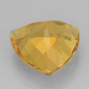 3.64カラットの天然ミディアムゴールドシトリン（10.9×10.8 mm・トリリアント）