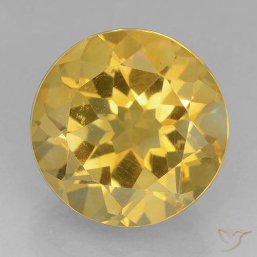 5.91ct 天然 ゴールド シトリン, ラウンド, VVS