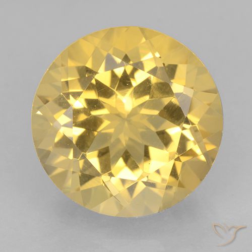 6.32ct 天然 ゴールド シトリン, ラウンド, VVS