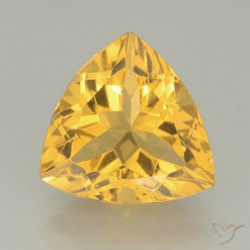 2.16ct 天然 ミディアムゴールド シトリン, トリリオン, VVS