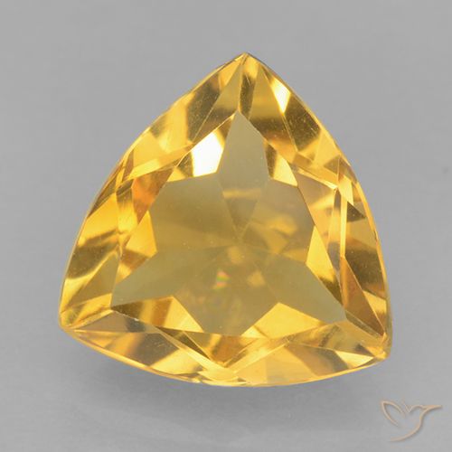1.99ct 天然 ダークゴールデン シトリン, トリリオン, VVS