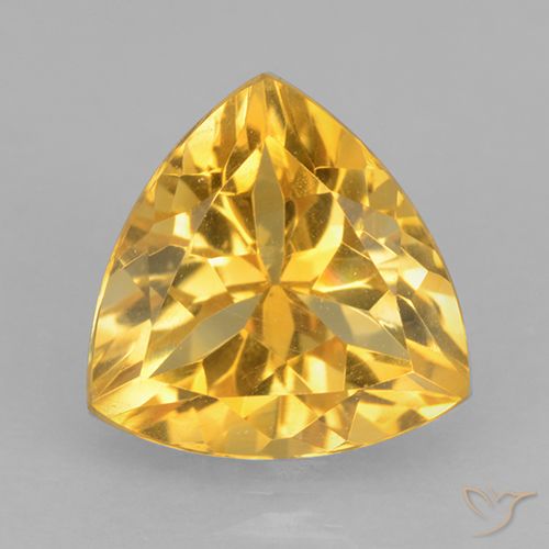 2.36ct 天然 ミディアムゴールド シトリン, トリリオン, VVS