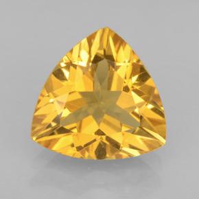 1.96カラットの天然ゴールデンオレンジシトリン（9.1×8.8 mm・トリリアント）