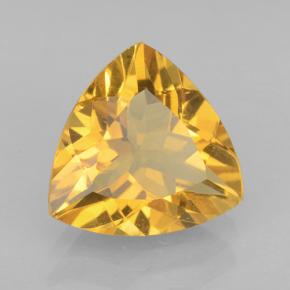 1.96カラットの天然ゴールデンオレンジシトリン（9.1×8.8 mm・トリリアント）