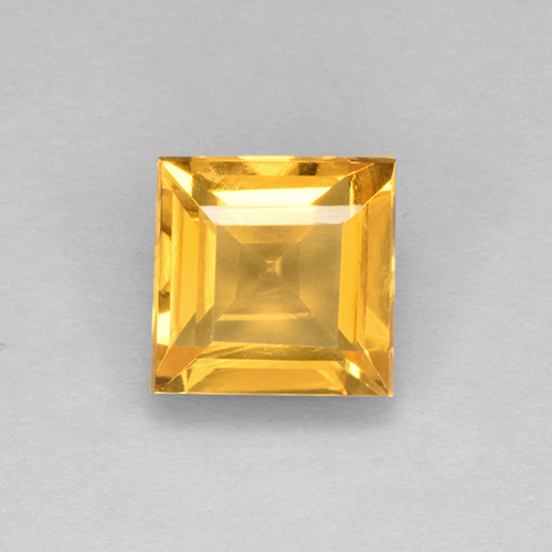 2.07カラットの天然ゴールデンオレンジシトリン（7.9×7.8 mm・四角）