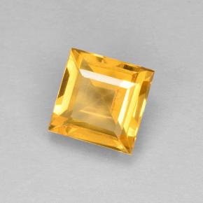 2.07カラットの天然ゴールデンオレンジシトリン（7.9×7.8 mm・四角）