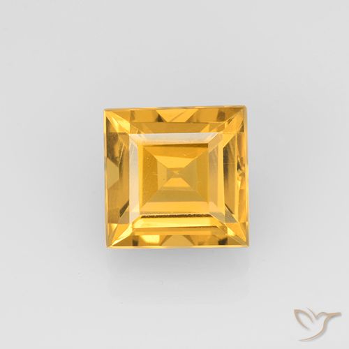 2.25ct 天然 オレンジゴールド シトリン, 四角形, VVS-VS