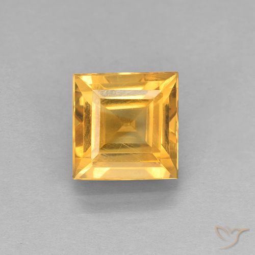 2.18ct 天然 オレンジゴールド シトリン, 四角形, VVS-VS