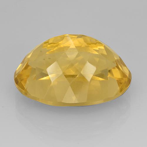 13.95カラットの天然ゴールデンシトリン（18.1×13.1 mm・オーバルカット）