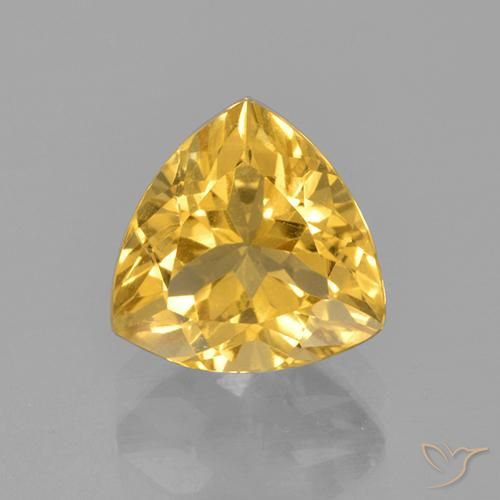 2.44ct 天然 ミディアムゴールド シトリン, トリリオン, VS