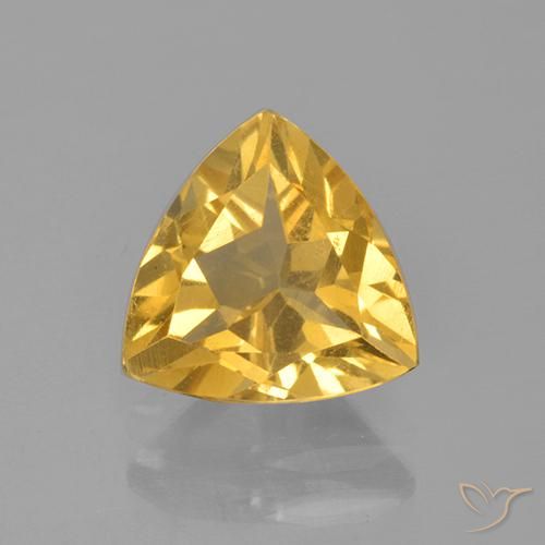 2.08ct 天然 明るいゴールド シトリン, トリリオン, VS