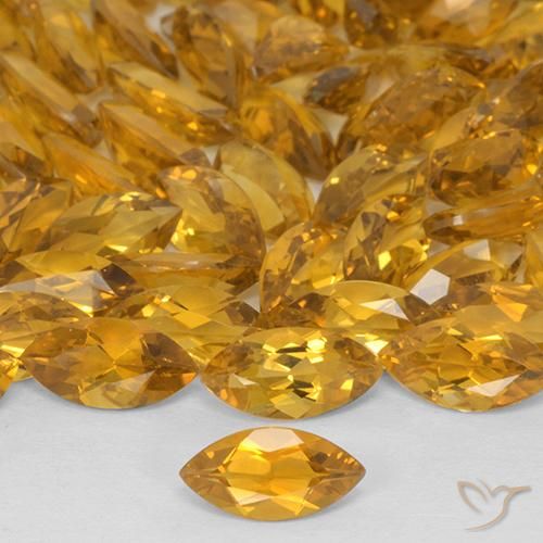 0.47ct 天然 オレンジゴールド シトリン, マーキーズ, VVS-VS