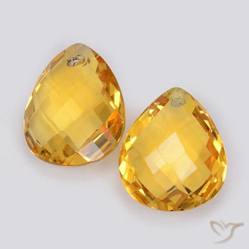 Shop natural 7.43ct ミディアムゴールデン シトリン gems, 洋梨の形, from ブラジル at GemSelect. In stock, global shipping!