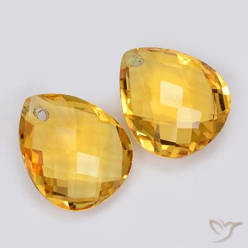 Shop natural 7.43ct ミディアムゴールデン シトリン gems, 洋梨の形, from ブラジル at GemSelect. In stock, global shipping!