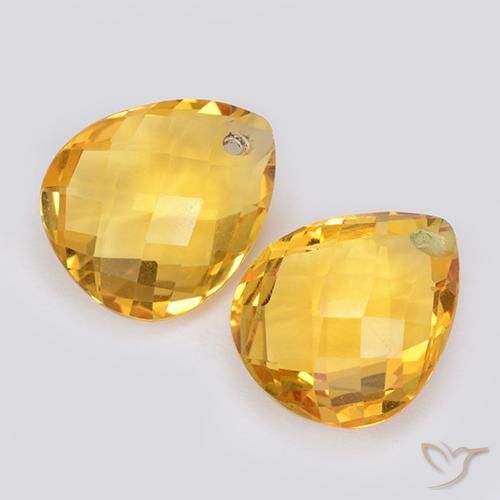 Shop natural 7.43ct ミディアムゴールデン シトリン gems, 洋梨の形, from ブラジル at GemSelect. In stock, global shipping!