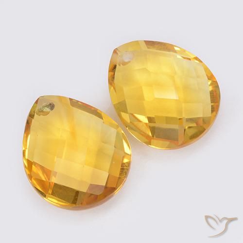 Shop natural 7.39ct ミディアムゴールデン シトリン gems, 洋梨の形, from ブラジル at GemSelect. In stock, global shipping!