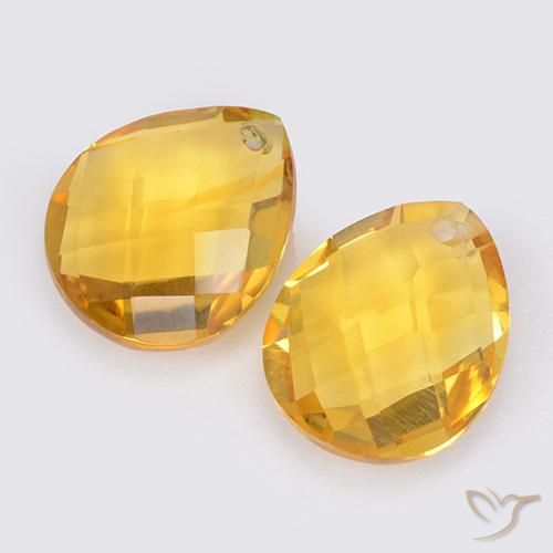 Shop natural 7.39ct ミディアムゴールデン シトリン gems, 洋梨の形, from ブラジル at GemSelect. In stock, global shipping!