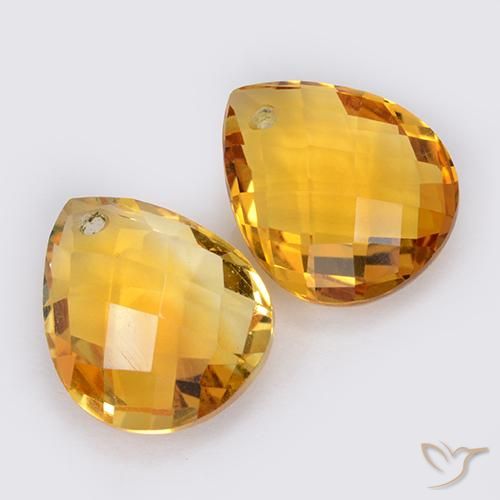 Shop natural 7.47ct ミディアムオレンジ シトリン gems, 洋梨の形, from ブラジル at GemSelect. In stock, global shipping!
