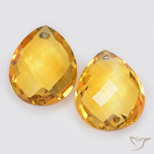 Shop natural 7.56ct ミディアムゴールデン シトリン gems, 洋梨の形, from ブラジル at GemSelect. In stock, global shipping!