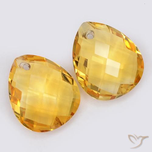 Shop natural 7.04ct ゴールドオレンジ シトリン gems, 洋梨の形, from ブラジル at GemSelect. In stock, global shipping!