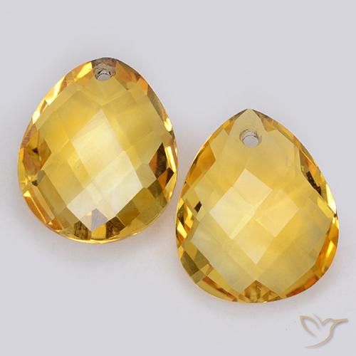 Shop natural 7.50ct ミディアムゴールデン シトリン gems, 洋梨の形, from ブラジル at GemSelect. In stock, global shipping!