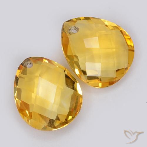Shop natural 7.50ct ミディアムゴールデン シトリン gems, 洋梨の形, from ブラジル at GemSelect. In stock, global shipping!