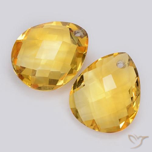 Shop natural 7.50ct ミディアムゴールデン シトリン gems, 洋梨の形, from ブラジル at GemSelect. In stock, global shipping!