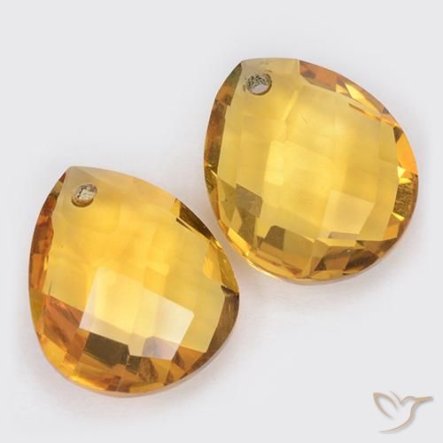 Shop natural 7.04ct ゴールドオレンジ シトリン gems, 洋梨の形, from ブラジル at GemSelect. In stock, global shipping!