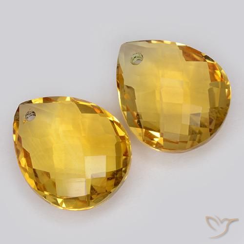 Shop natural 7.41ct 濃いゴールド シトリン gems, 洋梨の形, from ブラジル at GemSelect. In stock, global shipping!