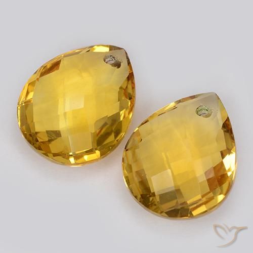 Shop natural 7.41ct 濃いゴールド シトリン gems, 洋梨の形, from ブラジル at GemSelect. In stock, global shipping!