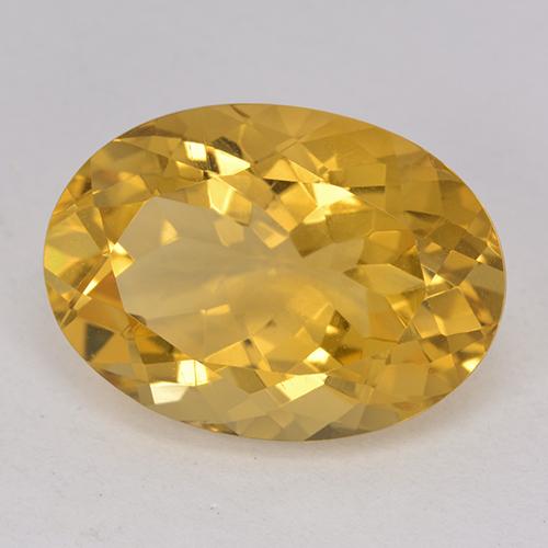 12.00カラットの天然ゴールデンシトリン（18.2×13.1 mm・オーバルカット）