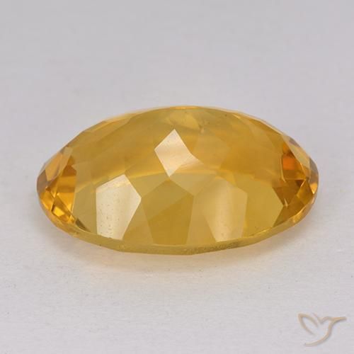 11.63カラットの天然濃いゴールデンオレンジシトリン（18×13 mm・オーバルカット）
