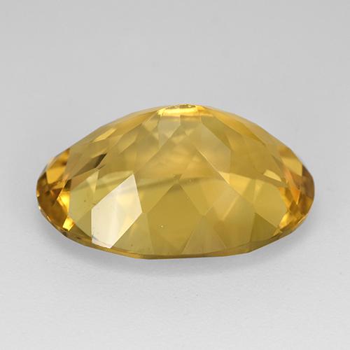 11.48カラットの天然ミディアムゴールデンシトリン（18.1×13.1 mm・オーバルカット）