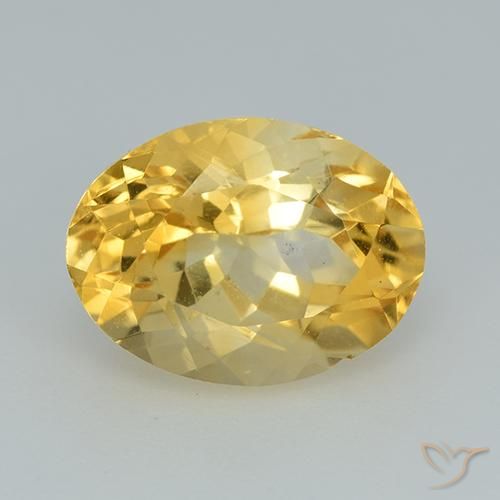 3.40ct 天然 ゴールド シトリン, 楕円形, VS