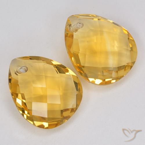 Shop natural 6.88ct ゴールドオレンジ シトリン gems, 洋梨の形, from ブラジル at GemSelect. In stock, global shipping!