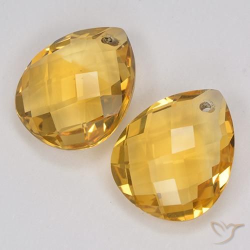 Shop natural 7.43ct ゴールドオレンジ シトリン gems, 洋梨の形, from ブラジル at GemSelect. In stock, global shipping!