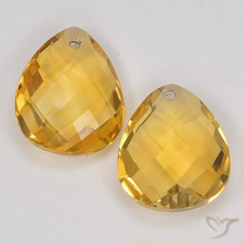 Shop natural 6.93ct ミディアムゴールデン シトリン gems, 洋梨の形, from ブラジル at GemSelect. In stock, global shipping!