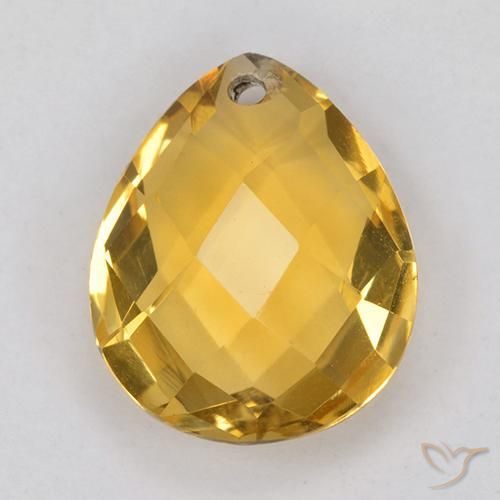 3.71ct 天然 ゴールドオレンジ シトリン, 洋梨の形, VVS-VS