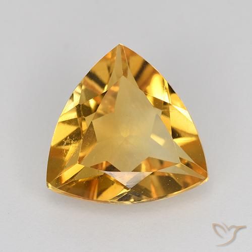 1.85ct 天然 ミディアムオレンジ シトリン, トリリオン, VVS-VS