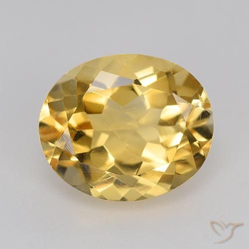 4.53ct 天然 ゴールドオレンジ シトリン, 楕円形, VVS-VS