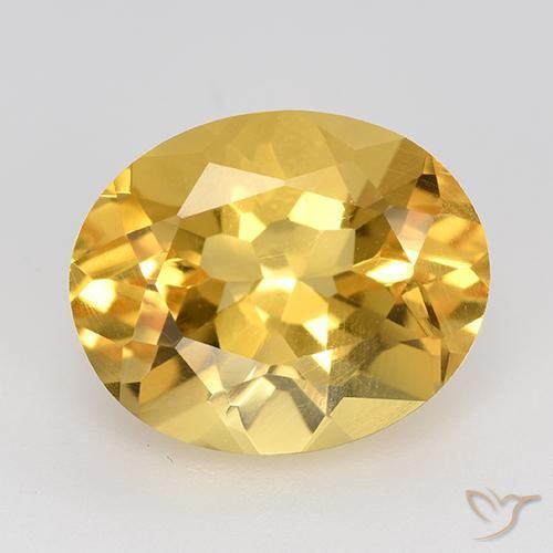 4.67ct 天然 ゴールド シトリン, 楕円形, VVS-VS