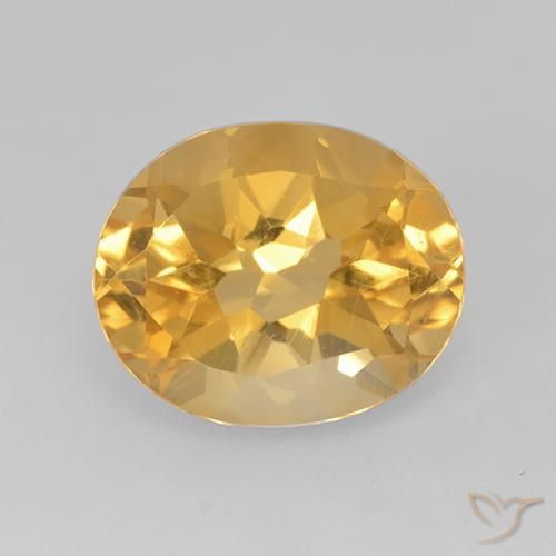 5.13ct 天然 ダークゴールデン シトリン, 楕円形, VVS-VS